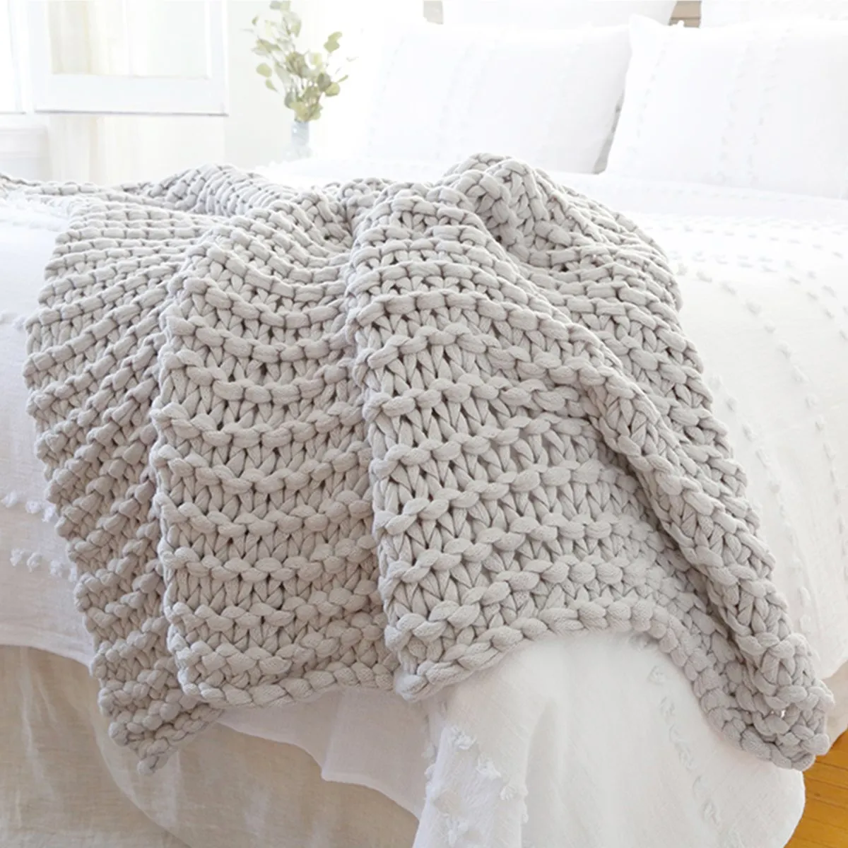 Pom Pom at Home Finn Chunky Hand Knit Throw ~ Available in 4 Colors