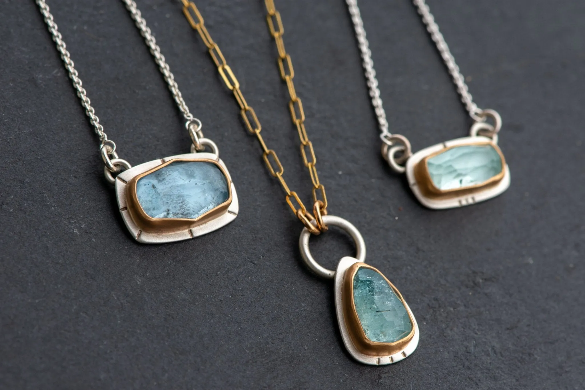 POOLSIDE AQUAMARINE NECKLACES