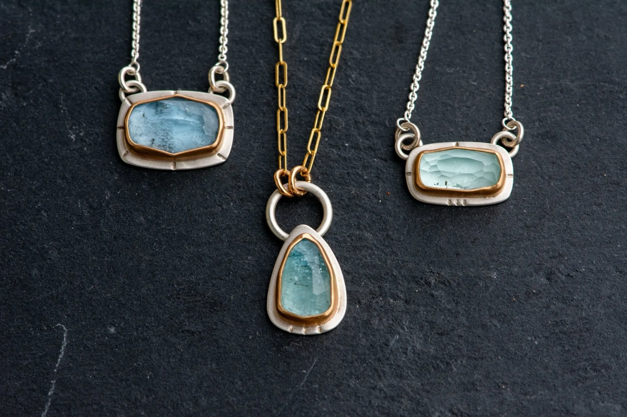 POOLSIDE AQUAMARINE NECKLACES