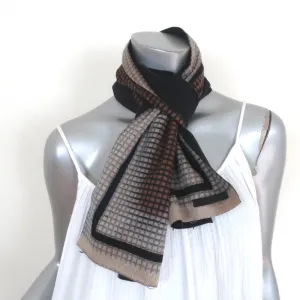 Prada Scarf Beige/Black Geometric Print