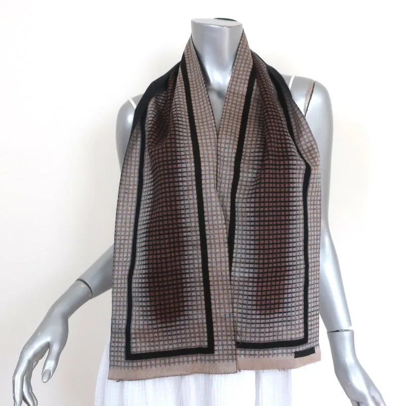 Prada Scarf Beige/Black Geometric Print