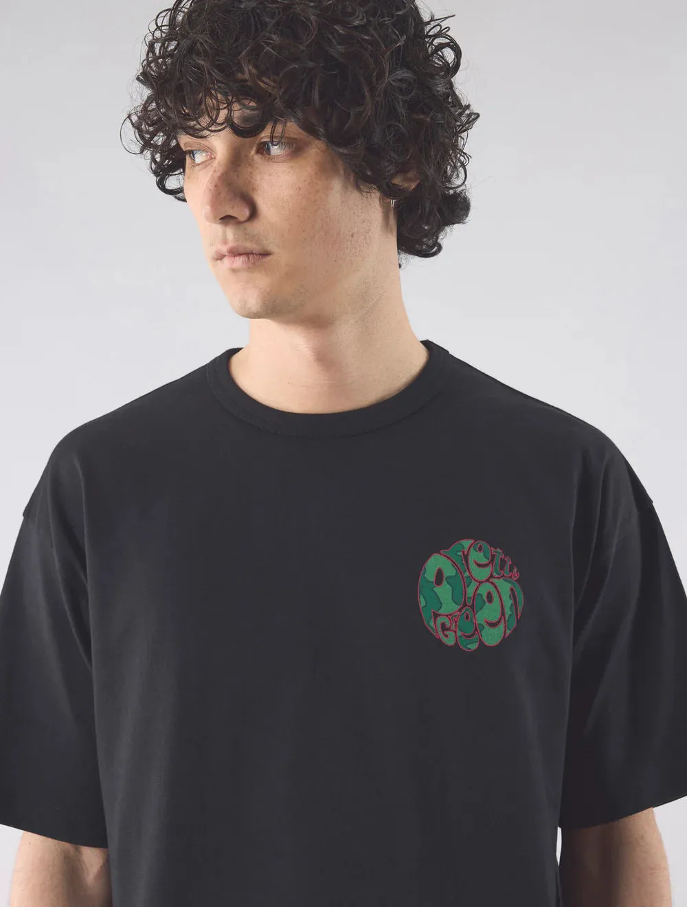 Pretty Green Twisted Melon T-Shirt Black