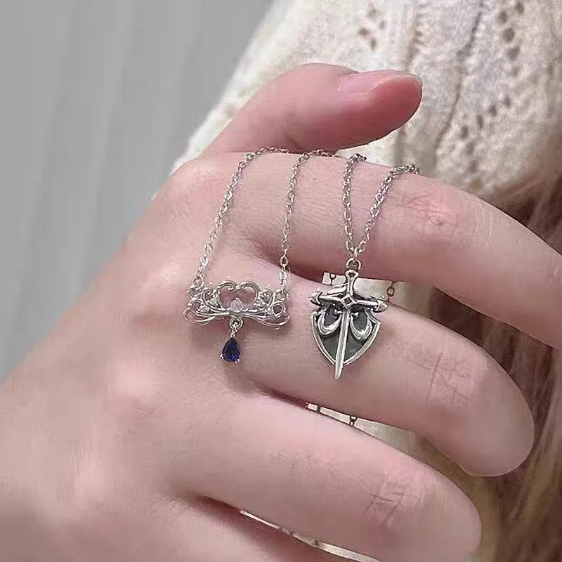 Princess & Knight Couple Necklaces