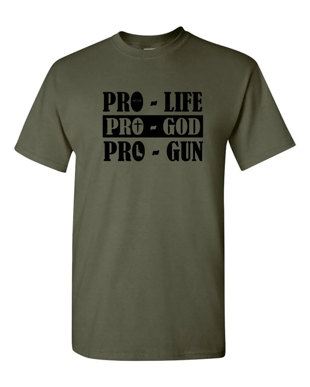 Pro God Pro Life Pro Gun American T-Shirt