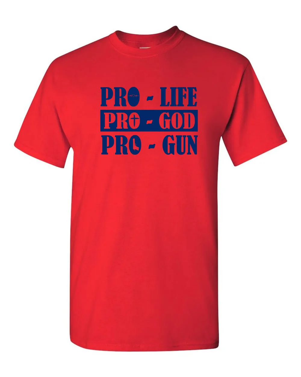 Pro God Pro Life Pro Gun American T-Shirt