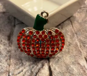 Pumpkin Rhinestone Pendant