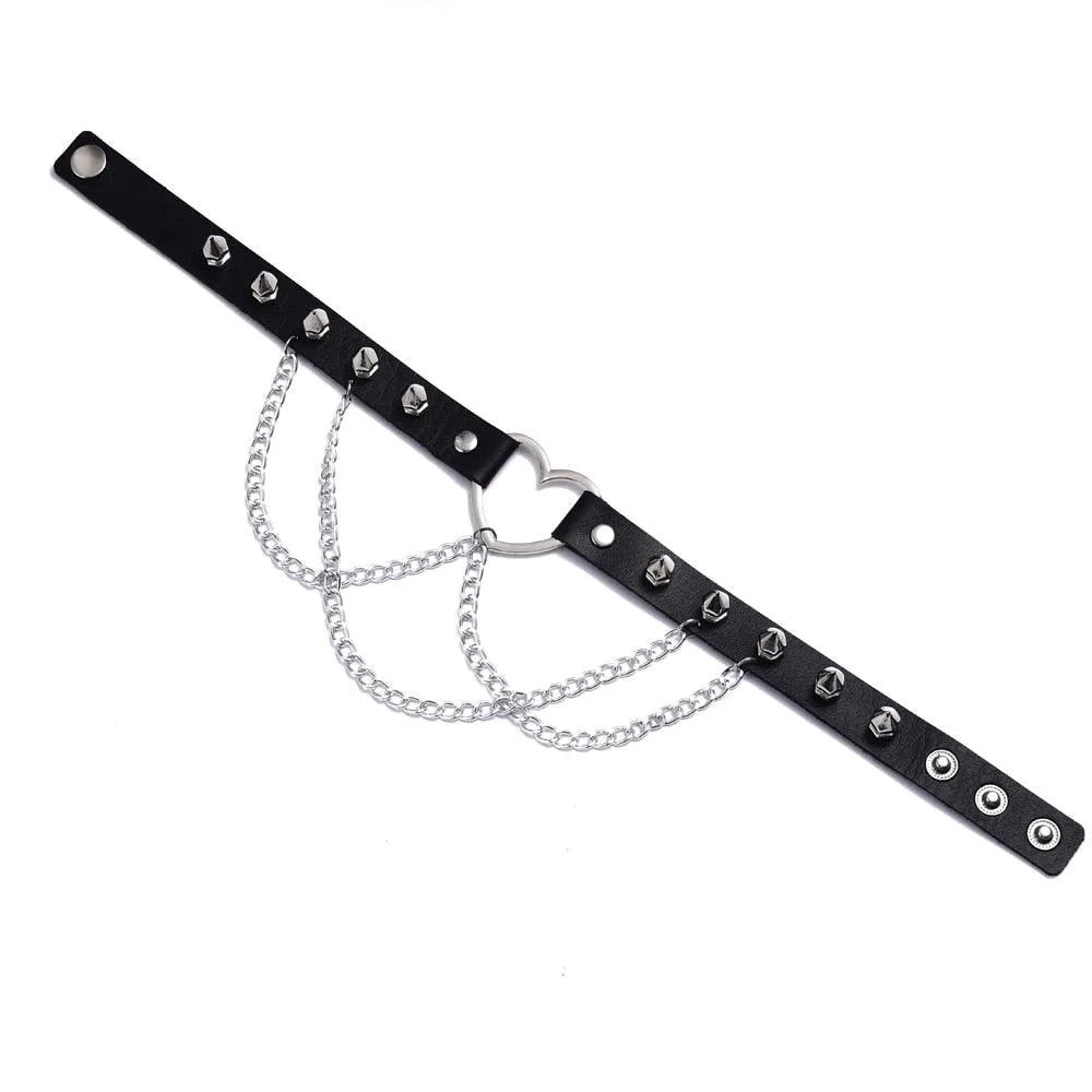 Punk Spiked Choker Necklace
