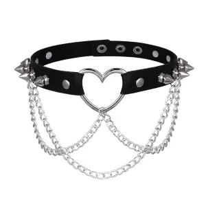 Punk Spiked Choker Necklace
