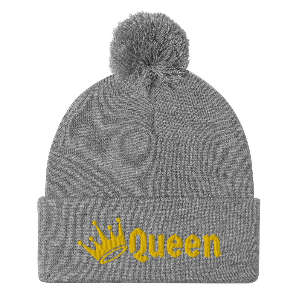 Queen Pom-Pom Beanie