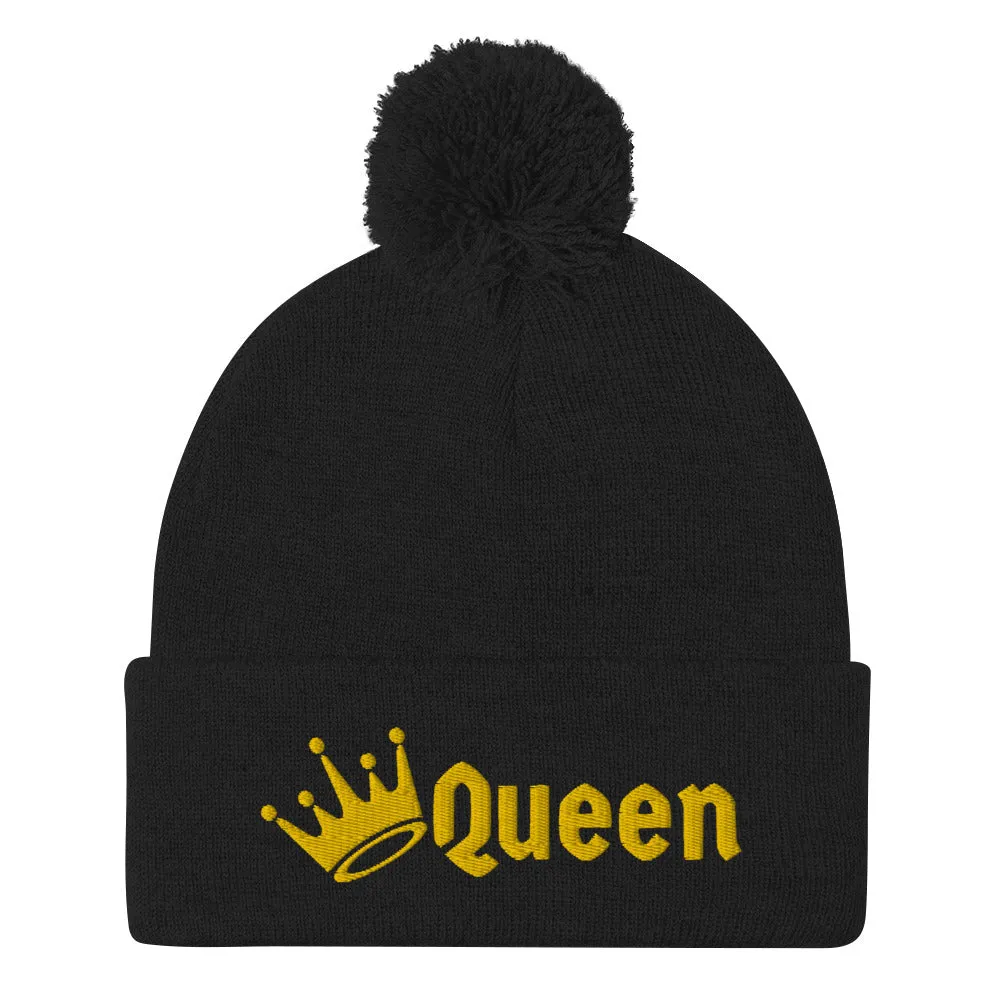 Queen Pom-Pom Beanie