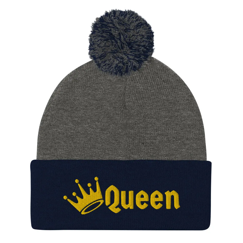 Queen Pom-Pom Beanie