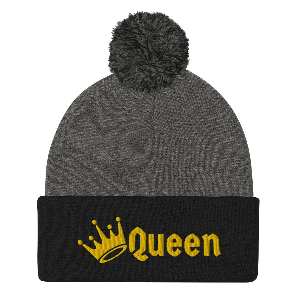 Queen Pom-Pom Beanie