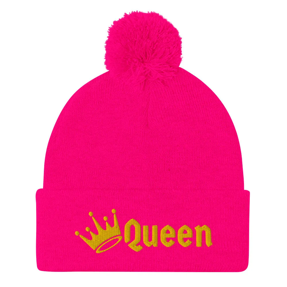 Queen Pom-Pom Beanie