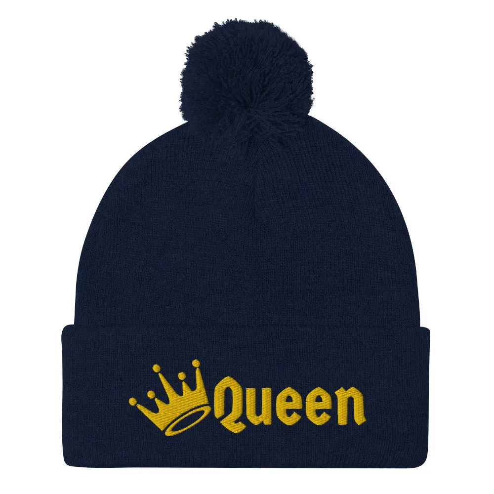 Queen Pom-Pom Beanie