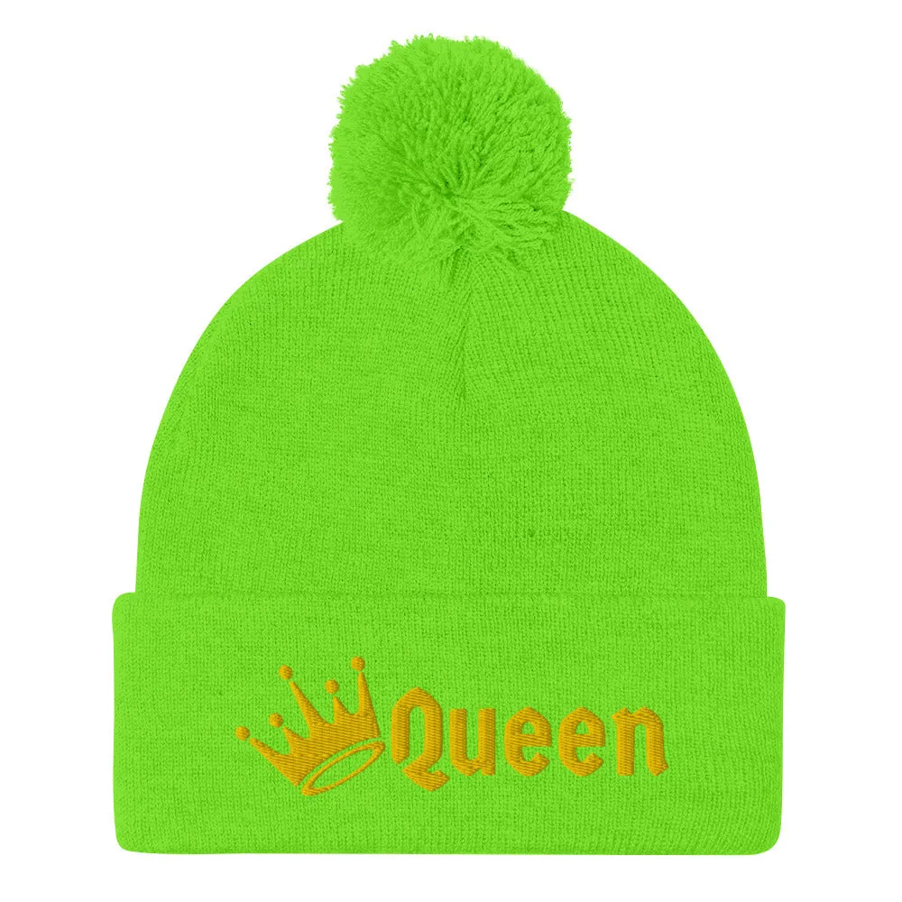 Queen Pom-Pom Beanie