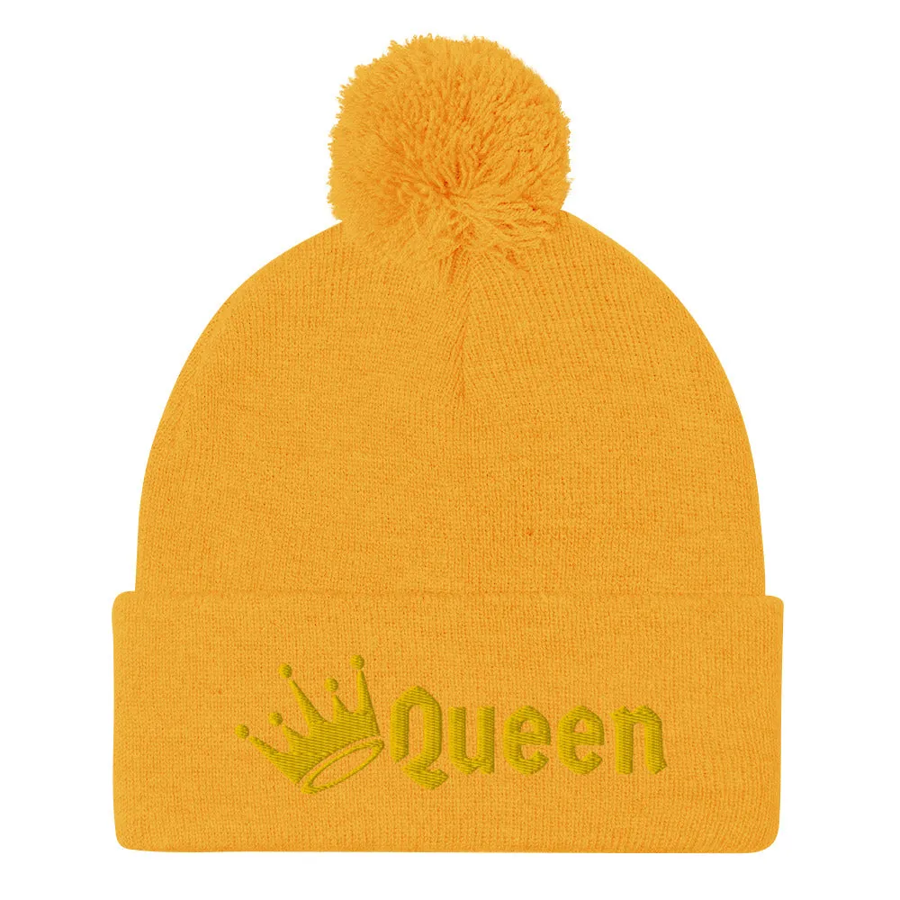 Queen Pom-Pom Beanie