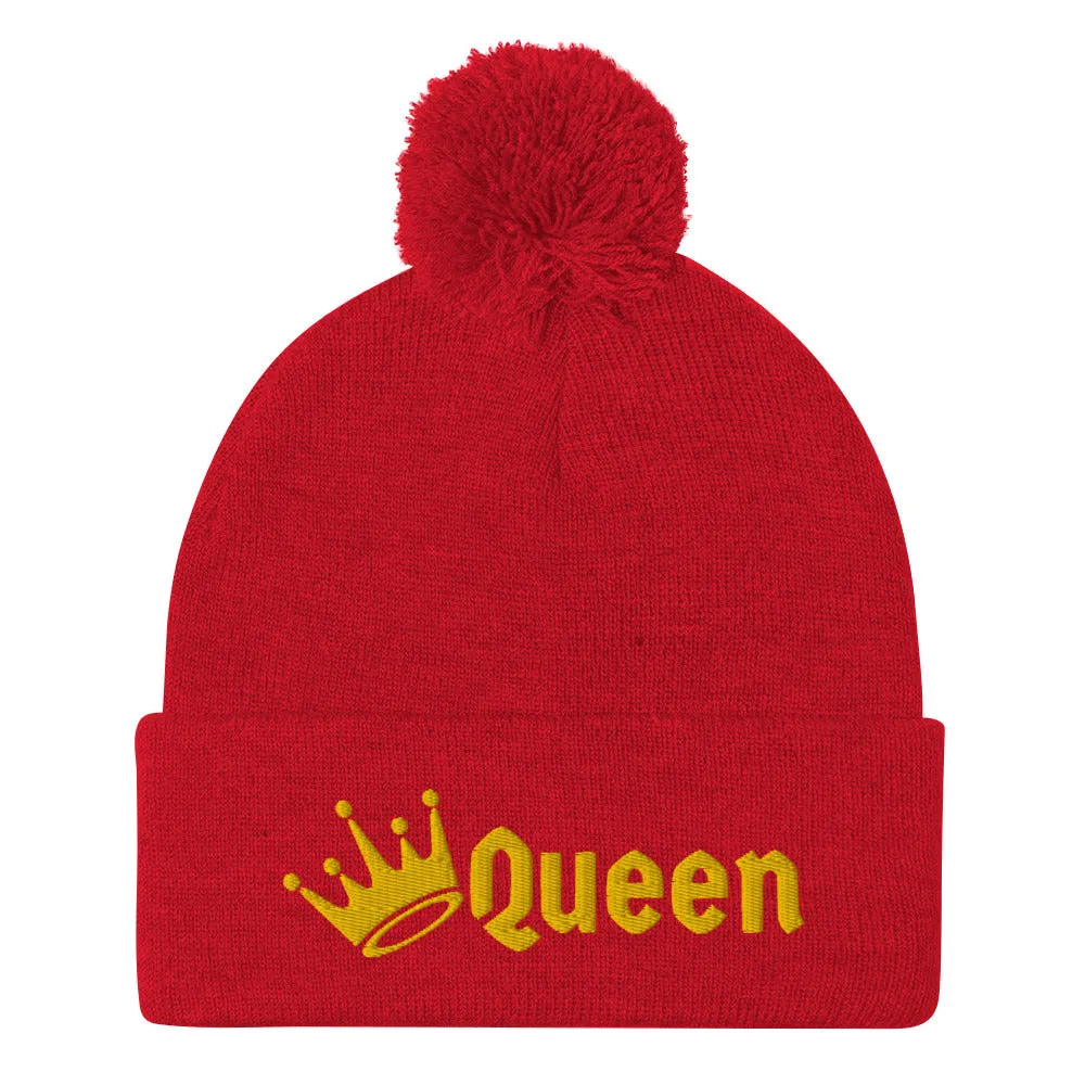 Queen Pom-Pom Beanie