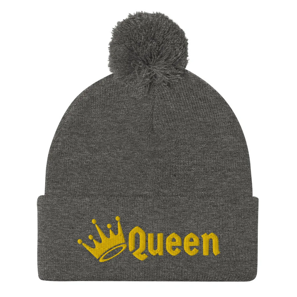 Queen Pom-Pom Beanie