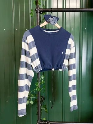 "1 of 1" Striped Thermal Sinch Crop (S/M)
