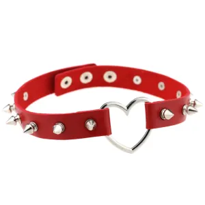 "LOVE HEART RIVET" CHOKER D070807