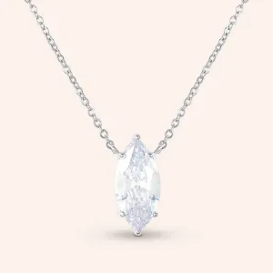 "Real Glam" 5.65CTW Marquise Cut Pendant Necklace