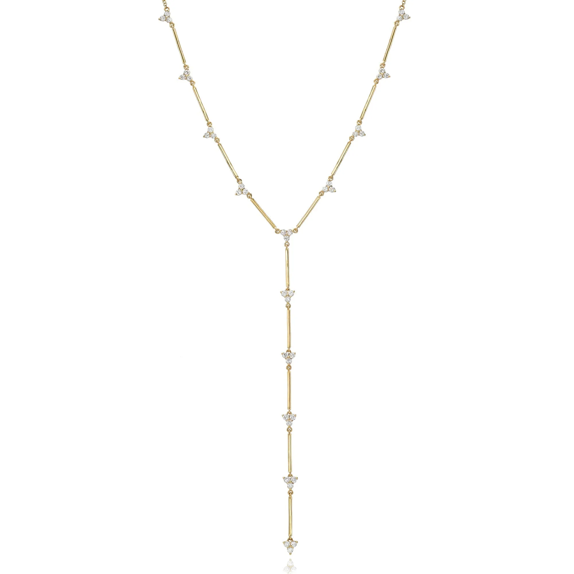 "The Catherine" Diamond Trio Y Necklace