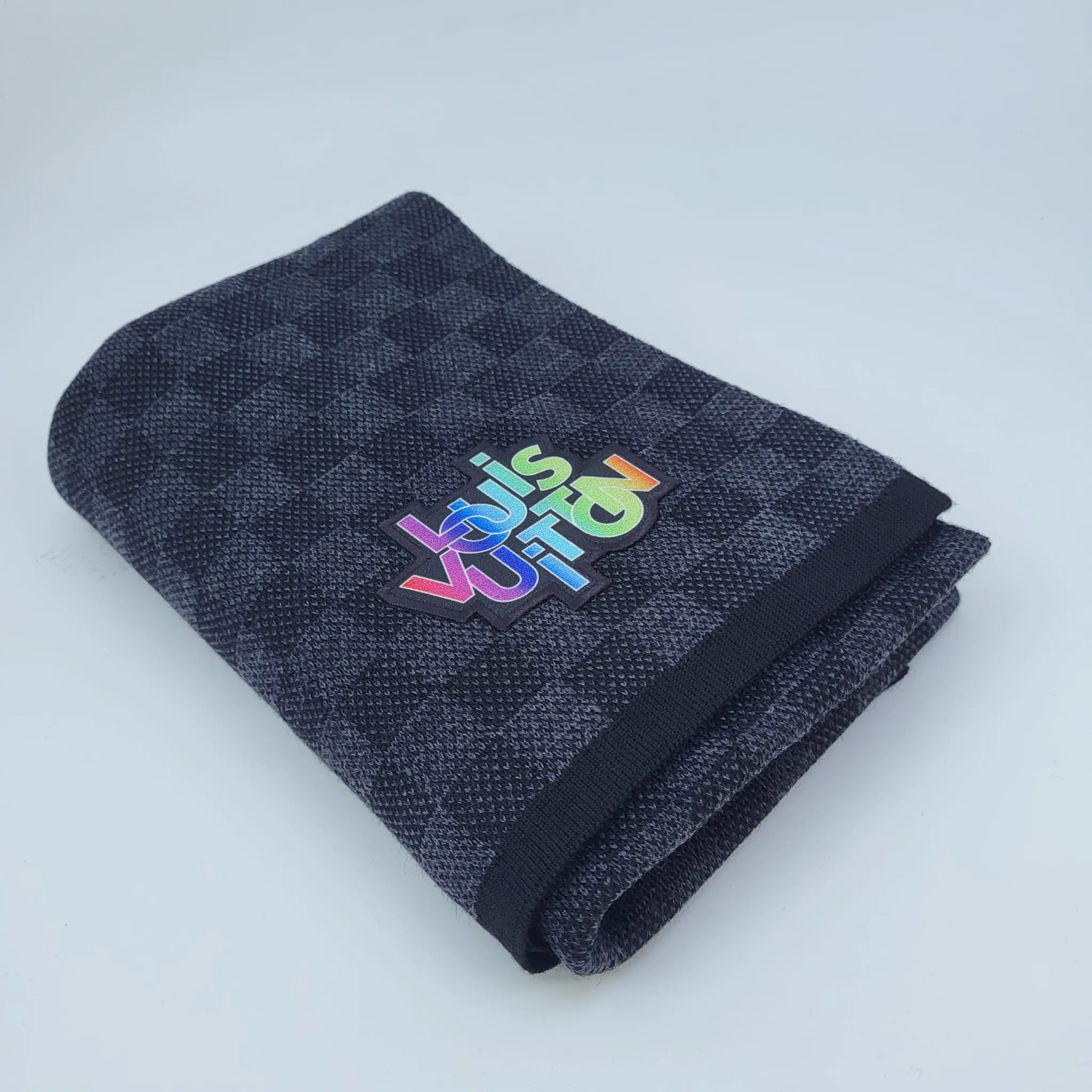 Rain Damier Graphite Scarf