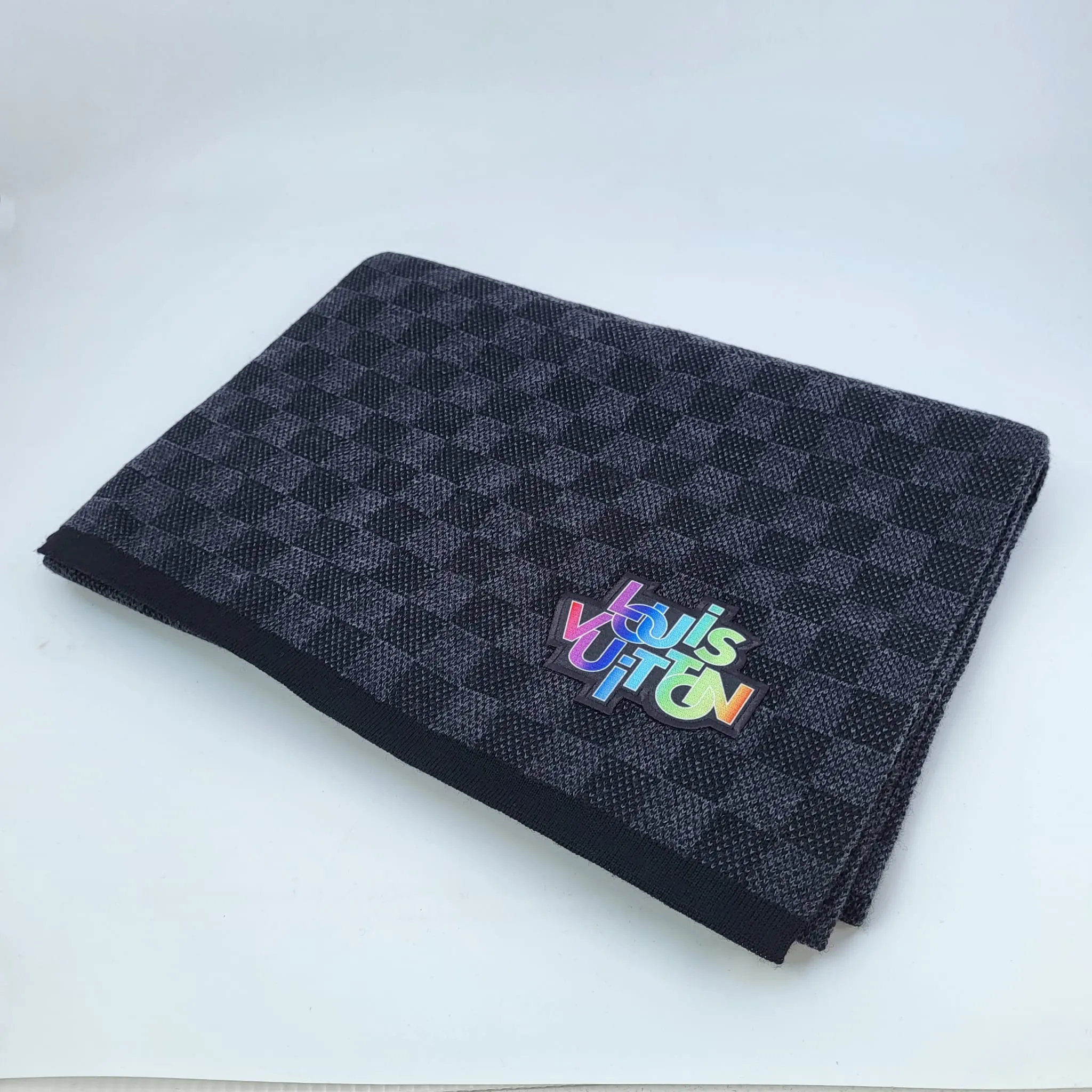 Rain Damier Graphite Scarf
