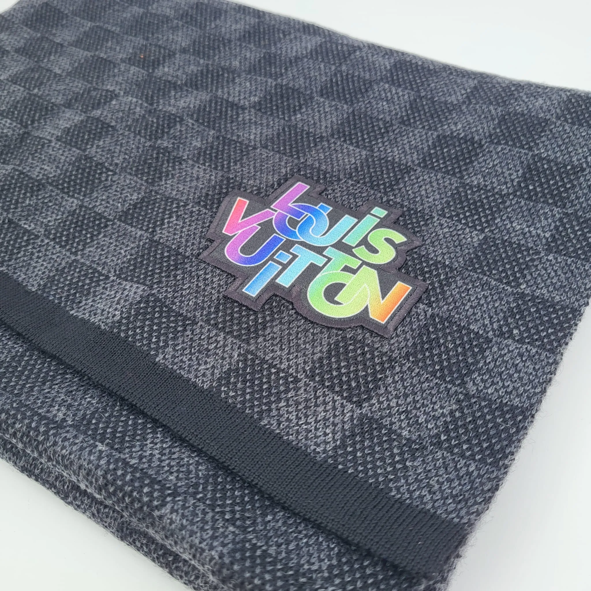 Rain Damier Graphite Scarf