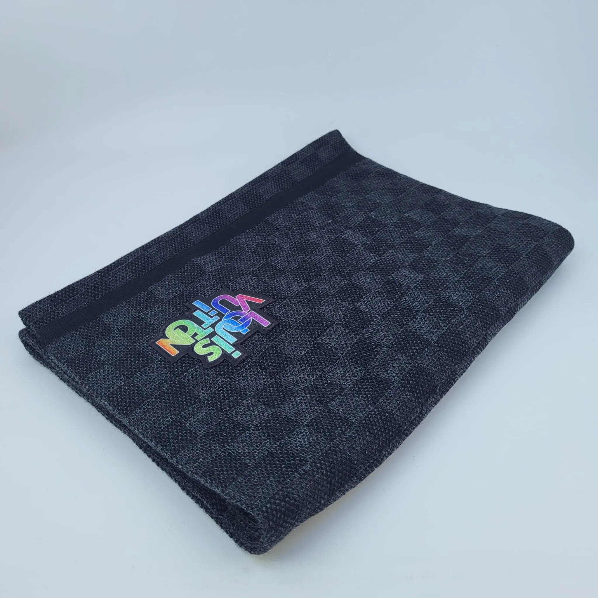 Rain Damier Graphite Scarf