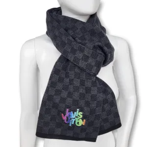 Rain Damier Graphite Scarf
