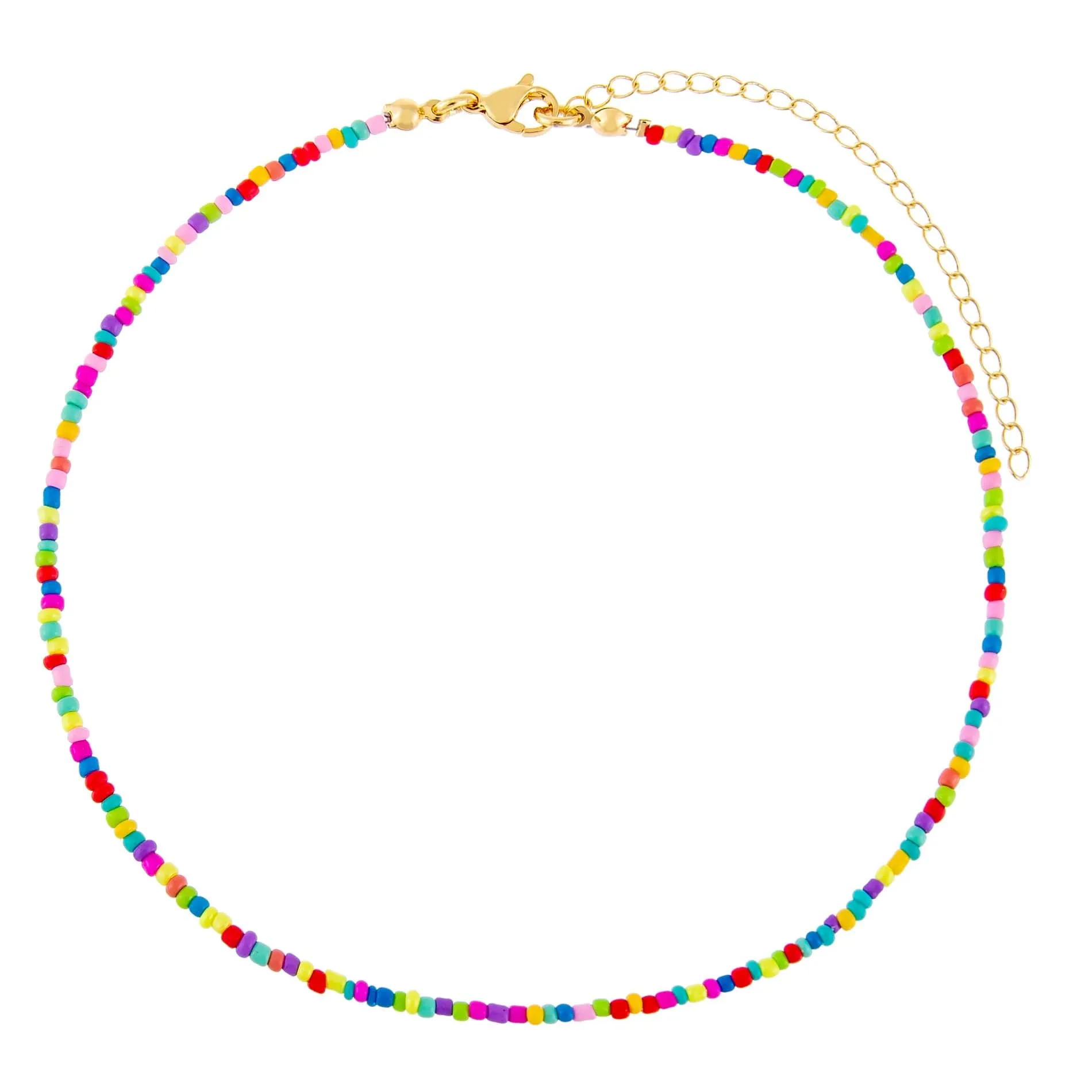 Rainbow Beaded Choker