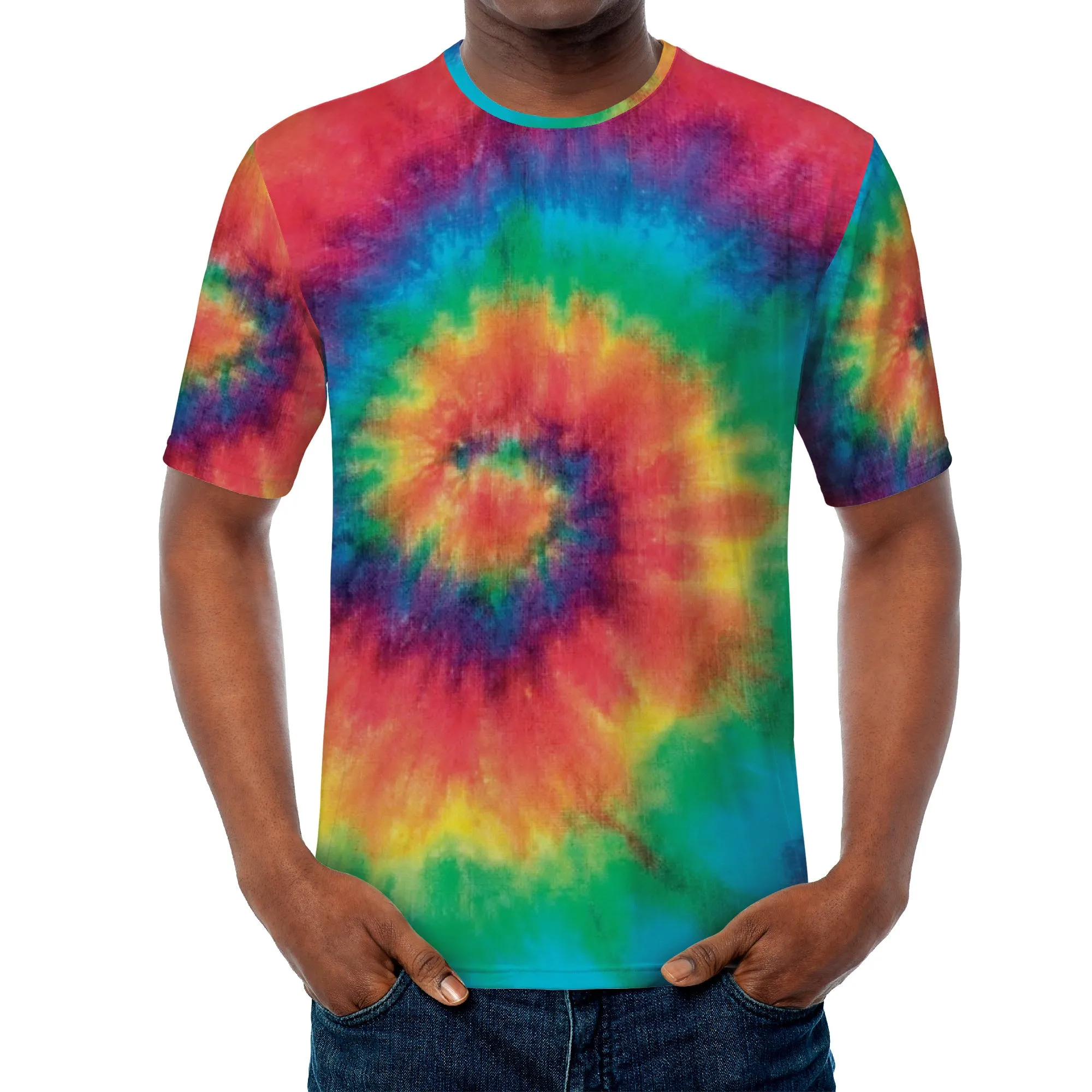 Rainbow Swirl Tie Dye Men's/Unisex Premium T-shirt