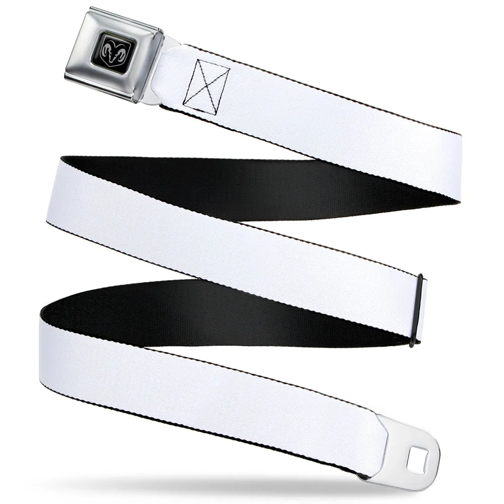 Ram Seatbelt Belt - White Webbing