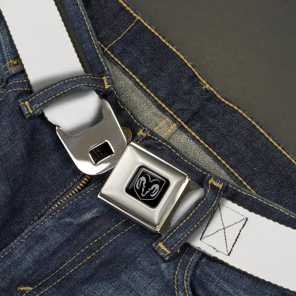 Ram Seatbelt Belt - White Webbing