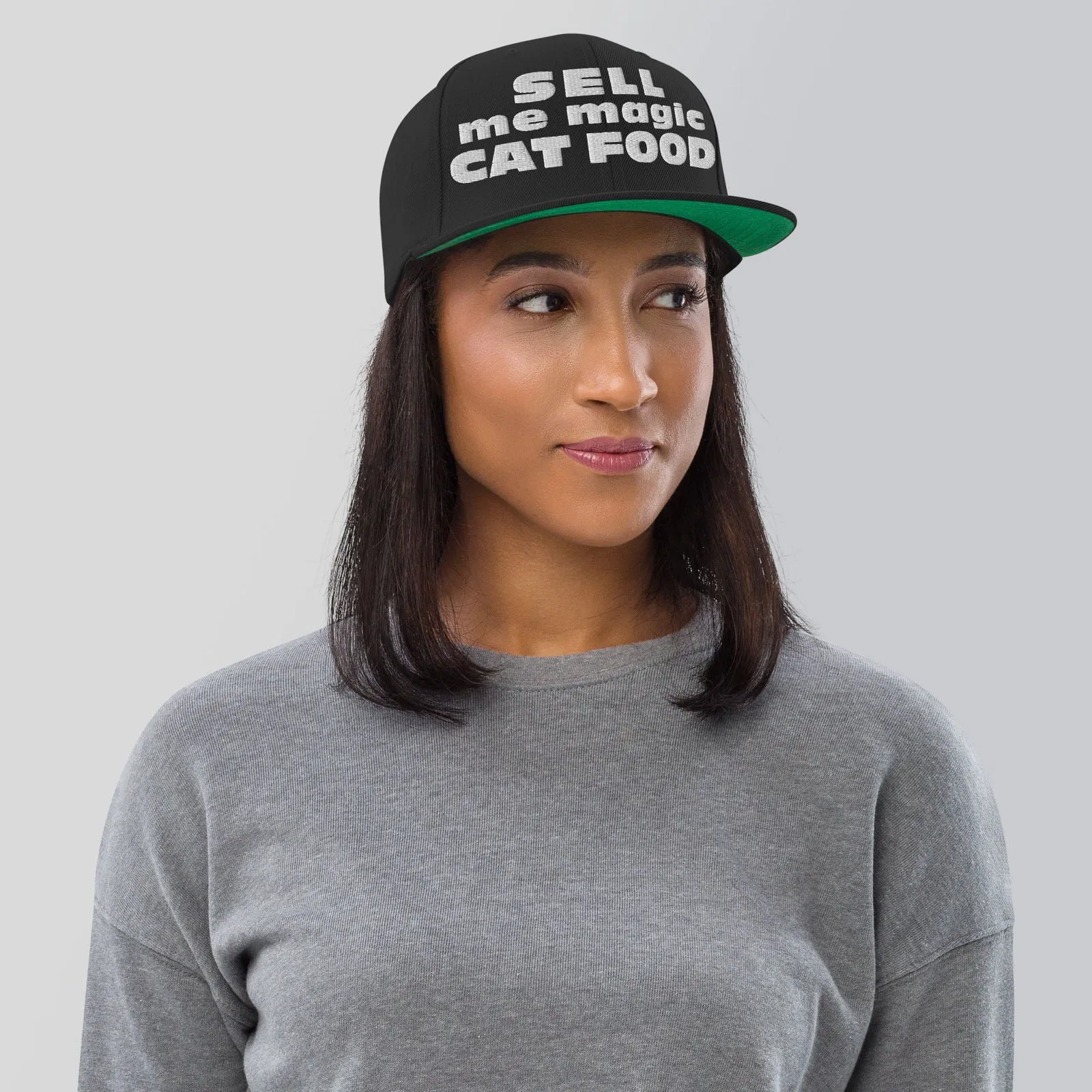 Rave Hat • Sell me magic cat food (Snapback Hat)