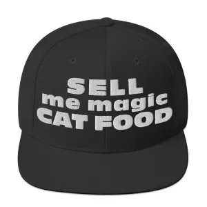 Rave Hat • Sell me magic cat food (Snapback Hat)