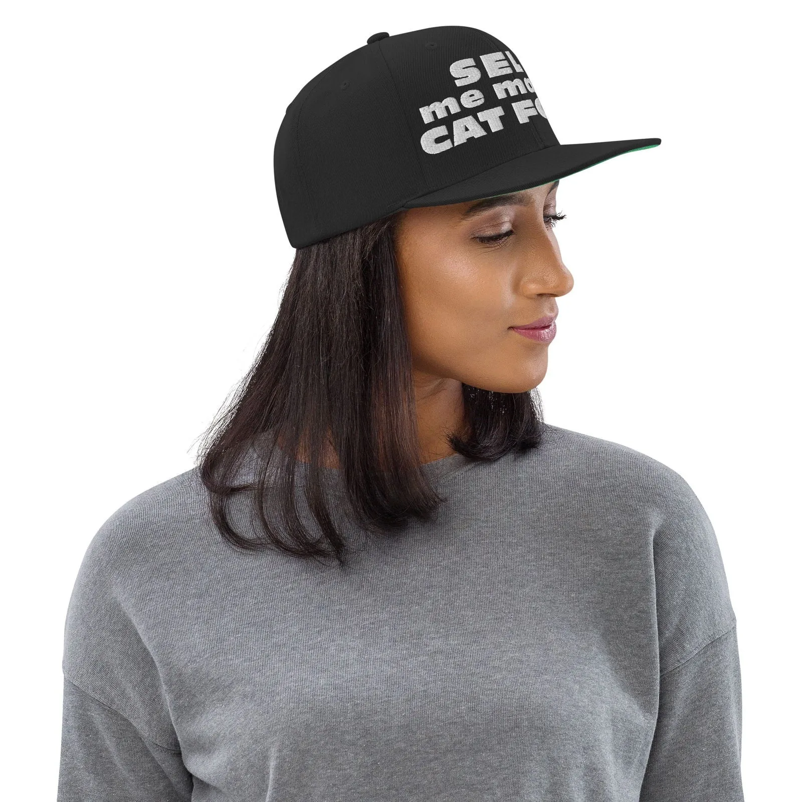 Rave Hat • Sell me magic cat food (Snapback Hat)