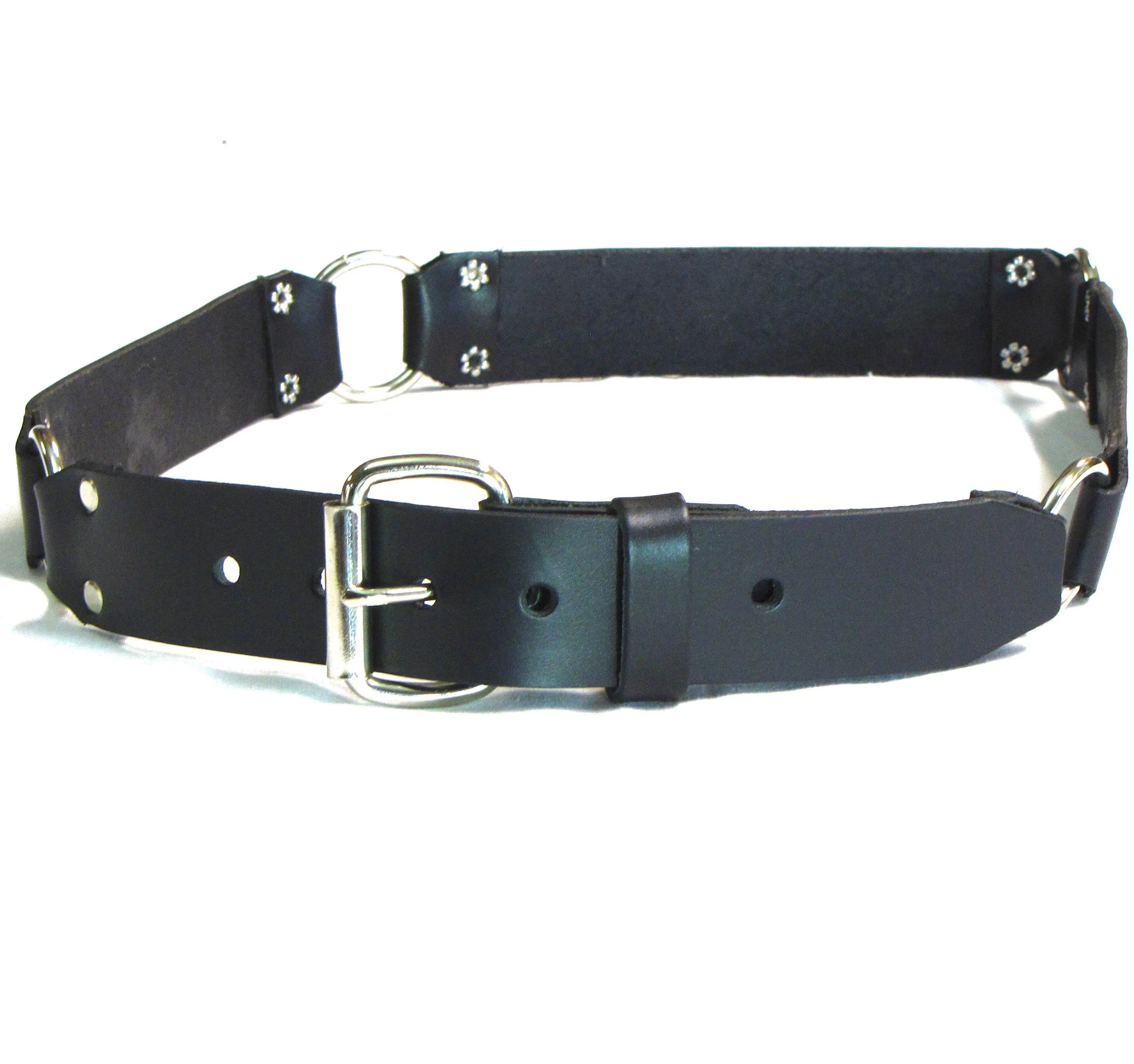 RB-137R  1 1/2" Ring Belt- Red Iron Cross