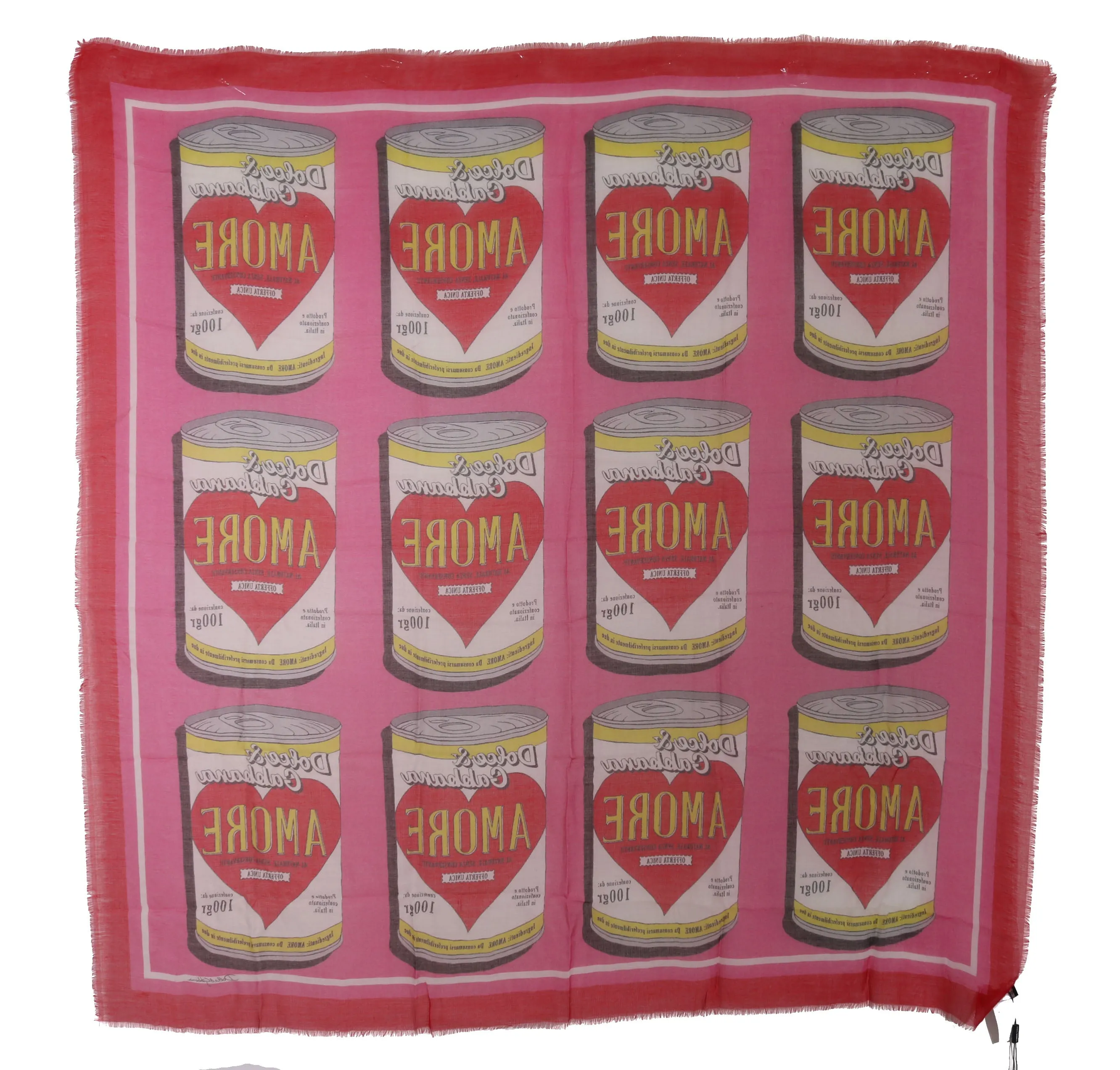 Red AMORE Cashmere Silk Wrap Scarf