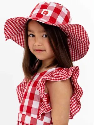 Red Check Chloe Ponytail Hat