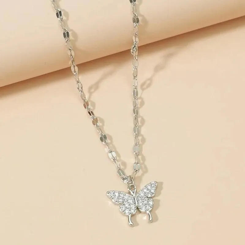 Red Cherry Gold Pendant Necklace For Women Wedding Birthday Gifts Jewelry