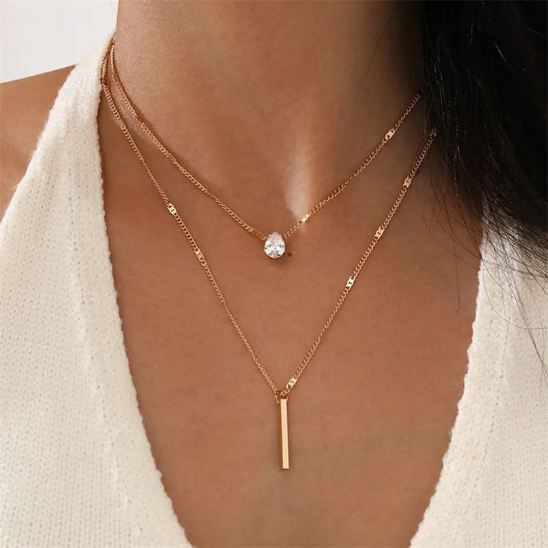 Red Cherry Gold Pendant Necklace For Women Wedding Birthday Gifts Jewelry