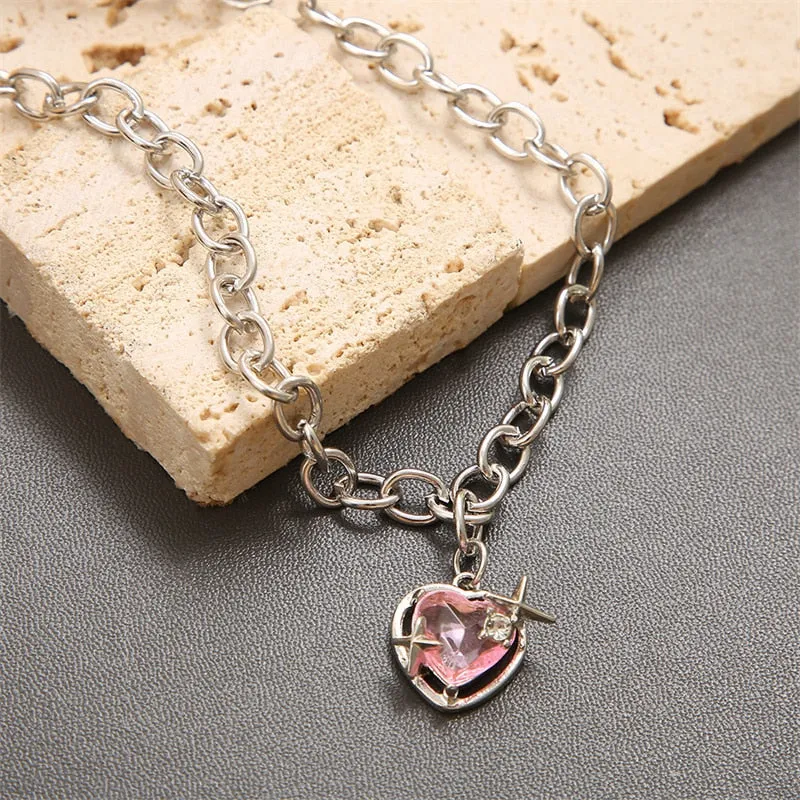 Red Cherry Gold Pendant Necklace For Women Wedding Birthday Gifts Jewelry