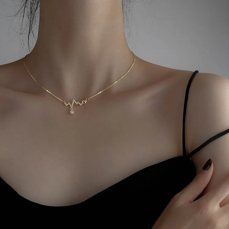 Red Cherry Gold Pendant Necklace For Women Wedding Birthday Gifts Jewelry