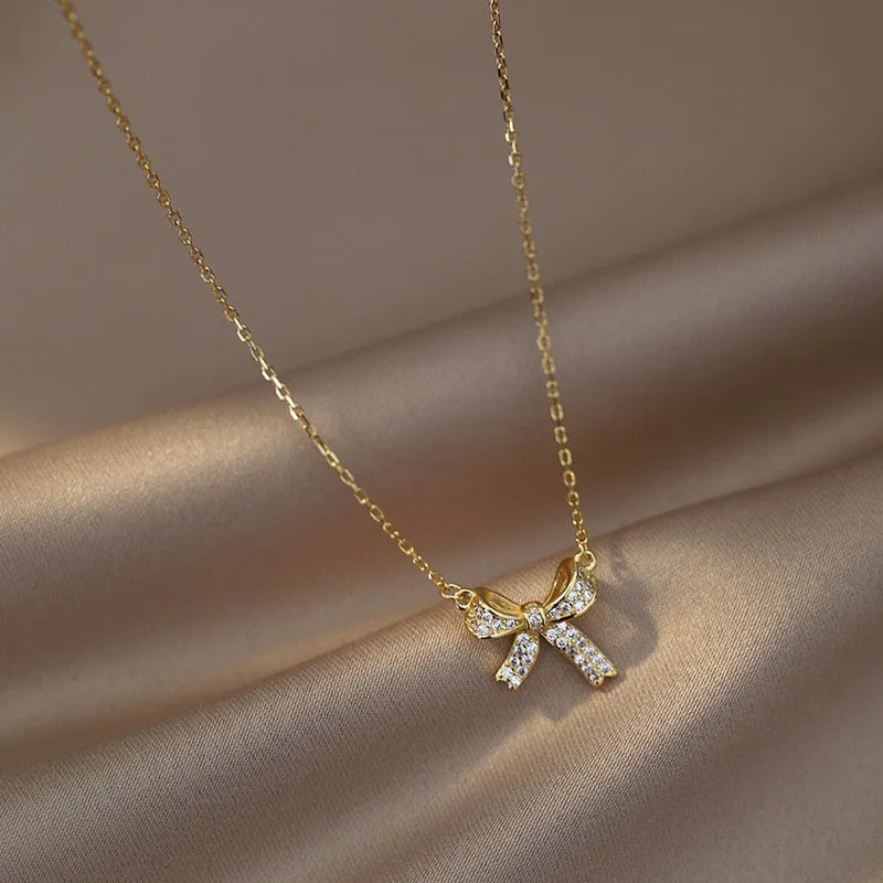 Red Cherry Gold Pendant Necklace For Women Wedding Birthday Gifts Jewelry