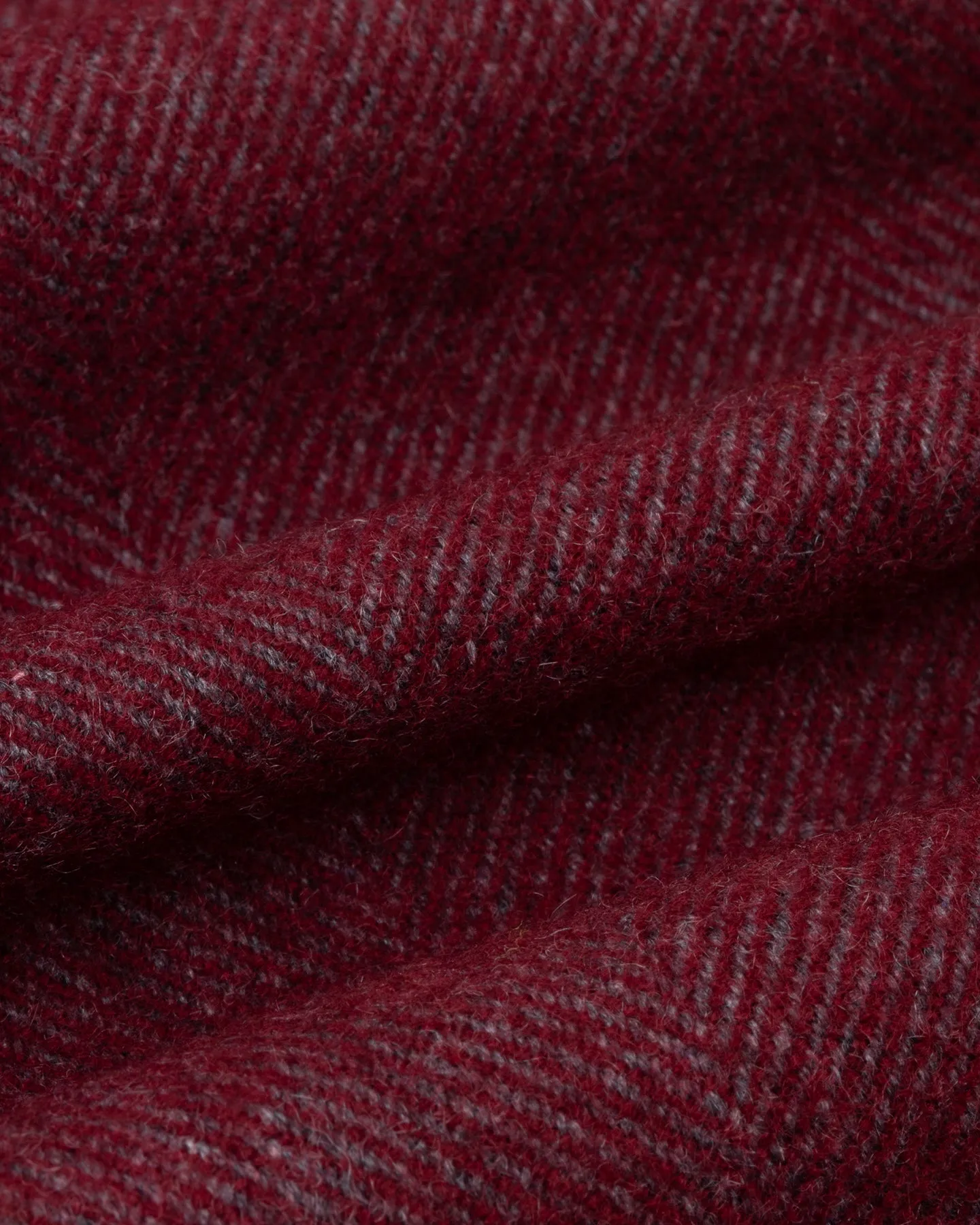 Red Herringbone Cashmere Scarf