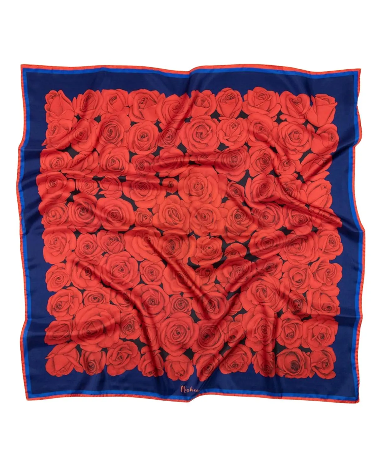 Red Roses Silk Twill Scarf