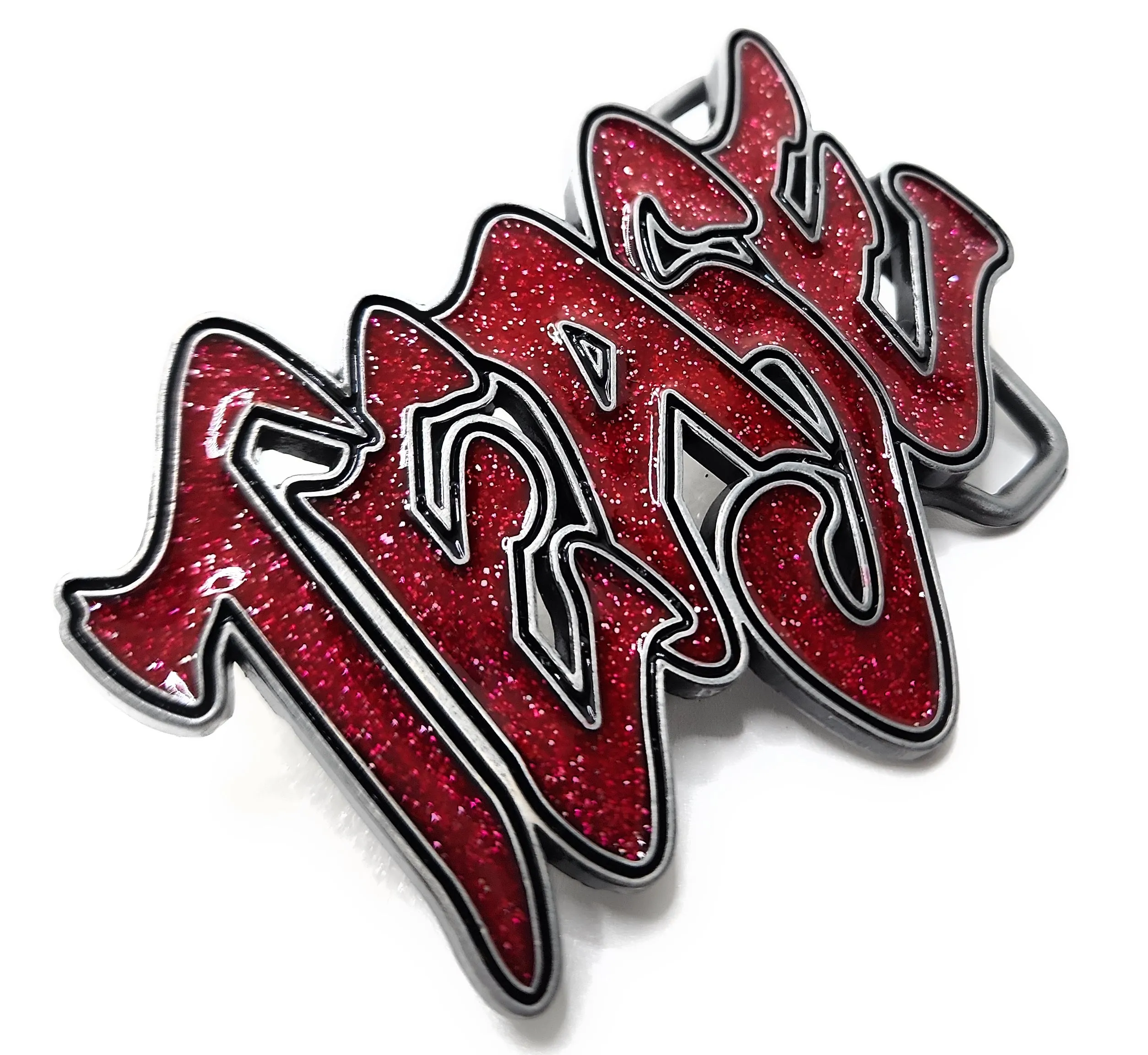 Red Sparkly "TEASE" Belt Buckle Funny