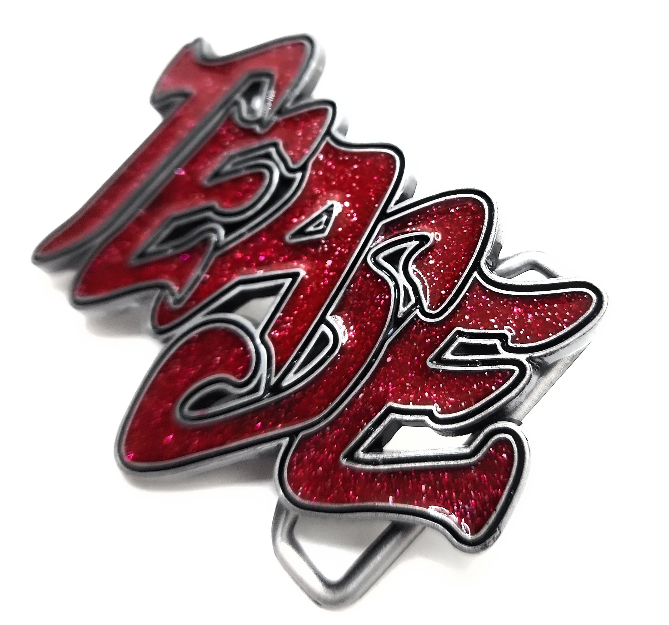 Red Sparkly "TEASE" Belt Buckle Funny
